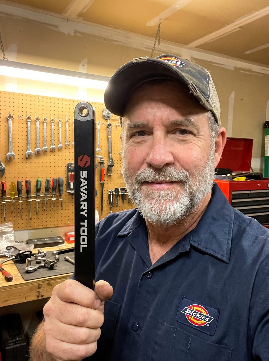 Offset wrench in use